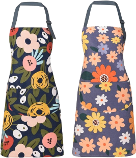 Floral Apron with Pockets