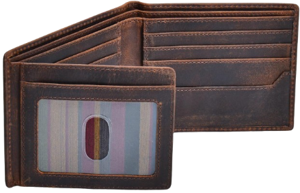 Leather and Nylon RFID blocking wallet