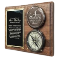 Personalized Teacher Compass Plaque
