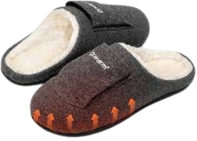 Rechargeable heated slippers