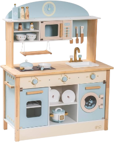 Wooden kitchen play set