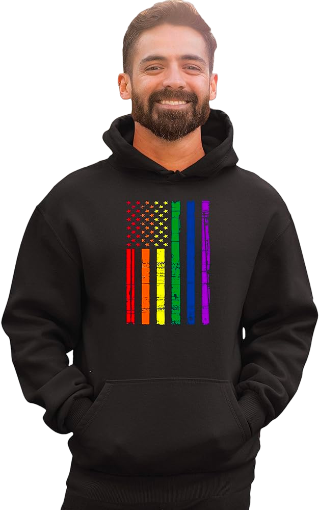 LGBT Flag Mens Sweatshirt Hoodie:
